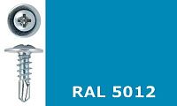 Саморез-клоп с буром 4,2х13 окрашенный, RAL 5012 (голубой)